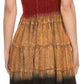 Sakkas Balayga Ombre Tie Dye Batik Adjustable Ruffle Tank Top Sleeveless Dress