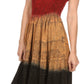 Sakkas Balayga Ombre Tie Dye Batik Adjustable Ruffle Tank Top Sleeveless Dress