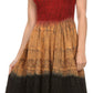 Sakkas Balayga Ombre Tie Dye Batik Adjustable Ruffle Tank Top Sleeveless Dress