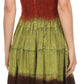 Sakkas Balayga Ombre Tie Dye Batik Adjustable Ruffle Tank Top Sleeveless Dress