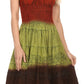 Sakkas Balayga Ombre Tie Dye Batik Adjustable Ruffle Tank Top Sleeveless Dress