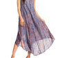 Sakkas Kara Long Draped Sleeveless Marbled Caftan Dress / Cover Up