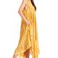 Sakkas Kara Long Draped Sleeveless Marbled Caftan Dress / Cover Up
