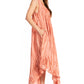 Sakkas Kara Long Draped Sleeveless Marbled Caftan Dress / Cover Up