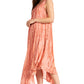 Sakkas Kara Long Draped Sleeveless Marbled Caftan Dress / Cover Up