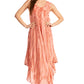 Sakkas Kara Long Draped Sleeveless Marbled Caftan Dress / Cover Up