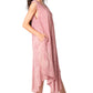 Sakkas Kara Long Draped Sleeveless Marbled Caftan Dress / Cover Up