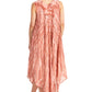 Sakkas Kara Long Draped Sleeveless Marbled Caftan Dress / Cover Up