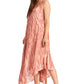 Sakkas Kara Long Draped Sleeveless Marbled Caftan Dress / Cover Up