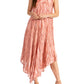 Sakkas Kara Long Draped Sleeveless Marbled Caftan Dress / Cover Up
