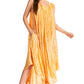 Sakkas Kara Long Draped Sleeveless Marbled Caftan Dress / Cover Up