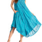 Sakkas Kara Long Draped Sleeveless Marbled Caftan Dress / Cover Up