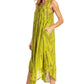 Sakkas Kara Long Draped Sleeveless Marbled Caftan Dress / Cover Up