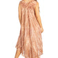 Sakkas Kara Long Draped Sleeveless Marbled Caftan Dress / Cover Up