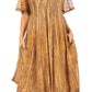 Sakkas Faye Cap Sleeved Cotton Caftan Cover Up Dress