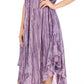 Sakkas Faye Cap Sleeved Cotton Caftan Cover Up Dress