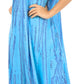 Sakkas Faye Cap Sleeved Cotton Caftan Cover Up Dress