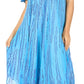 Sakkas Faye Cap Sleeved Cotton Caftan Cover Up Dress