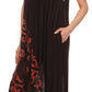 Sakkas Addilyn Embroidered Tank Top Split Neck Dress / Cover Up