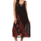 Sakkas Addilyn Embroidered Tank Top Split Neck Dress / Cover Up