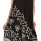 Sakkas Addilyn Embroidered Tank Top Split Neck Dress / Cover Up