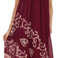 Sakkas Addilyn Embroidered Tank Top Split Neck Dress / Cover Up