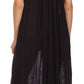 Sakkas Addilyn Embroidered Tank Top Split Neck Dress / Cover Up