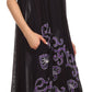 Sakkas Addilyn Embroidered Tank Top Split Neck Dress / Cover Up