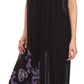 Sakkas Addilyn Embroidered Tank Top Split Neck Dress / Cover Up