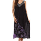 Sakkas Addilyn Embroidered Tank Top Split Neck Dress / Cover Up