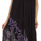 Sakkas Addilyn Embroidered Tank Top Split Neck Dress / Cover Up