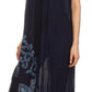 Sakkas Addilyn Embroidered Tank Top Split Neck Dress / Cover Up