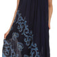 Sakkas Addilyn Embroidered Tank Top Split Neck Dress / Cover Up