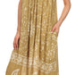 Sakkas Jaelyn Embroidered Tank Top Split Neck Broomstick Dress / Cover Up