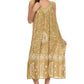 Sakkas Jaelyn Embroidered Tank Top Split Neck Broomstick Dress / Cover Up