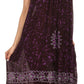 Sakkas Jaelyn Embroidered Tank Top Split Neck Broomstick Dress / Cover Up