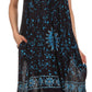 Sakkas Jaelyn Embroidered Tank Top Split Neck Broomstick Dress / Cover Up