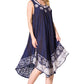 Sakkas Alexis Embroidered Long Sleeveless Floral Caftan Dress / Cover Up