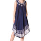 Sakkas Alexis Embroidered Long Sleeveless Floral Caftan Dress / Cover Up