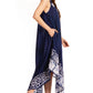 Sakkas Alexis Embroidered Long Sleeveless Floral Caftan Dress / Cover Up