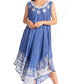 Sakkas Alexis Embroidered Long Sleeveless Floral Caftan Dress / Cover Up