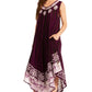 Sakkas Alexis Embroidered Long Sleeveless Floral Caftan Dress / Cover Up