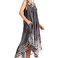 Sakkas Alexis Embroidered Long Sleeveless Floral Caftan Dress / Cover Up