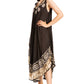 Sakkas Alexis Embroidered Long Sleeveless Floral Caftan Dress / Cover Up
