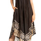 Sakkas Alexis Embroidered Long Sleeveless Floral Caftan Dress / Cover Up