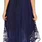 Sakkas Alexis Embroidered Long Sleeveless Floral Caftan Dress / Cover Up