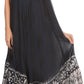 Sakkas Alexis Embroidered Long Sleeveless Floral Caftan Dress / Cover Up