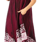 Sakkas Alexis Embroidered Long Sleeveless Floral Caftan Dress / Cover Up