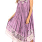 Sakkas Alexis Embroidered Long Sleeveless Floral Caftan Dress / Cover Up