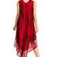 Sakkas Alexis Embroidered Long Sleeveless Floral Caftan Dress / Cover Up